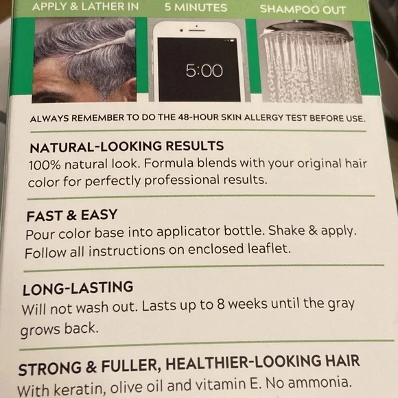 Just for Men SHAMPOO IN COLOR Haircolor with Keratin LIGHT MEDIUM BROWN Lot Of 2 - Picture 3 of 5